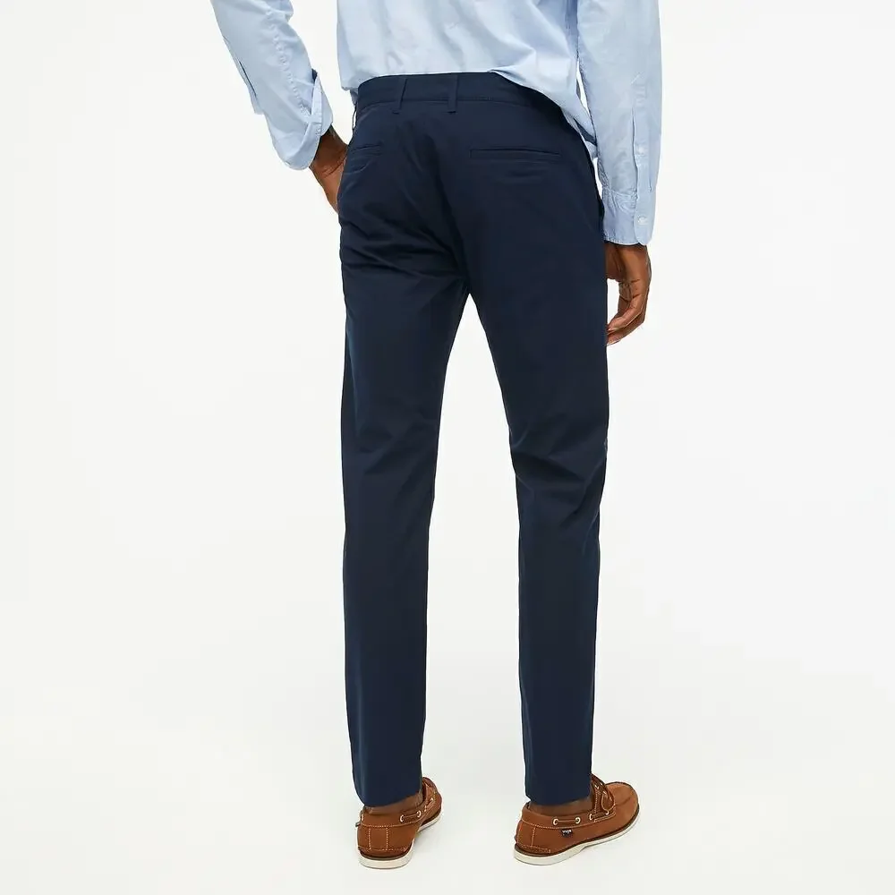 J. Crew Factory Slim Fit Tech Chino Pants Straight Leg Navy Blue NWT 28 x 30